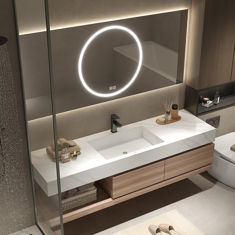 Directly Sale CAD/3D Bathroom Vanity with Sink Waterproof and PVC/Lacquer Finish