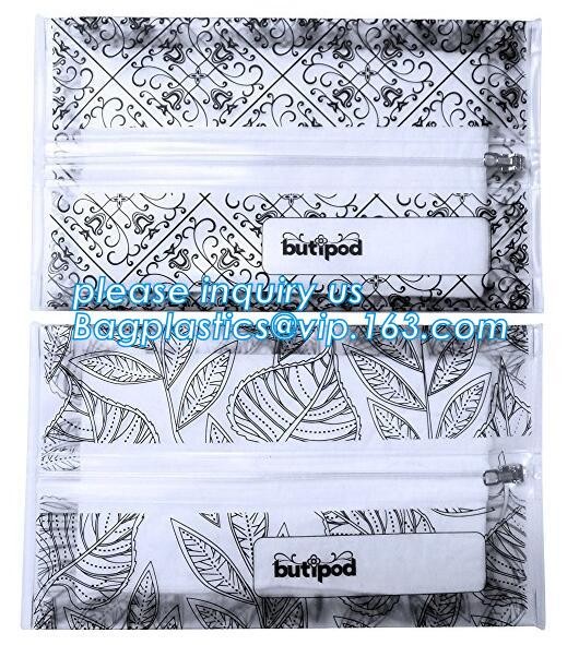 Plastic Bag OEM Custom PVC Loop Handle Image Printed Plastic Shopping Bag,Promotional Clear Waterproof Plastic Cosmetic