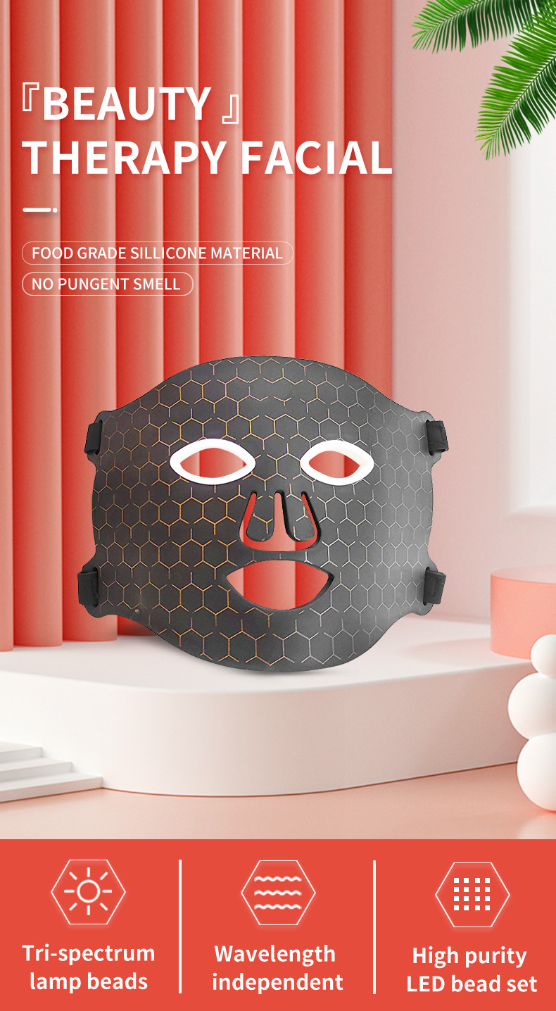 7 Colors Open Nosed Light Therapy Mask with 110 Pieces LED Quantity for Redness Relief
