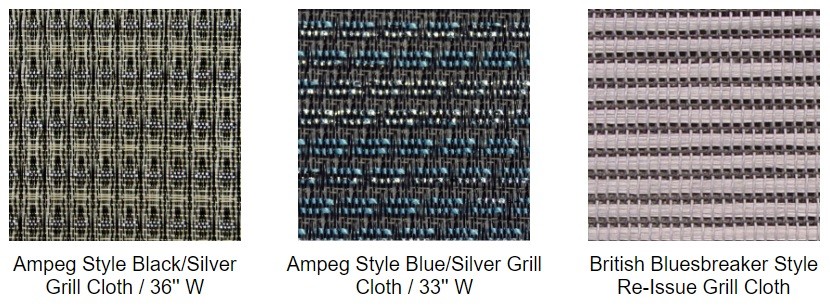 Guitar Speaker Cabinet Grill Cloth Silver/White with Blue Accent grill cloth fabric DIY repair speaker