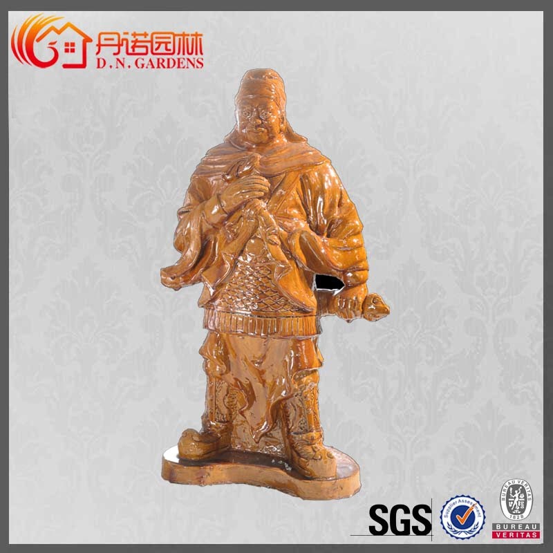 Vivid Antique Chinese Roof Ornaments Glazed Buddhism Ceramic Chinese Figurine