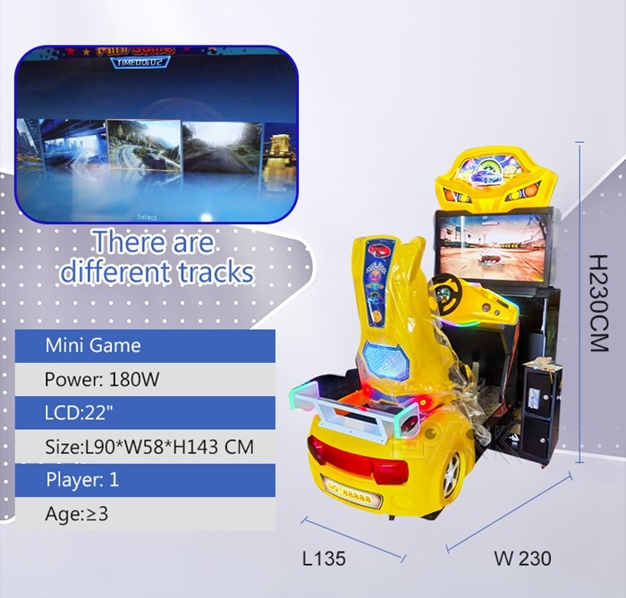 Coin Operated Split Second Amusement Games Factory Street Racing Car