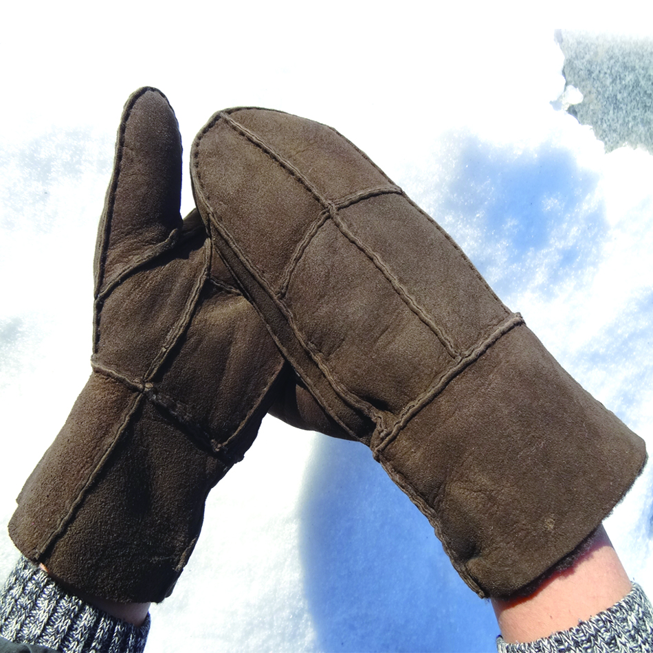 Quality and quality assured Australia lamb fur men women mittens sheepskin gloves winter