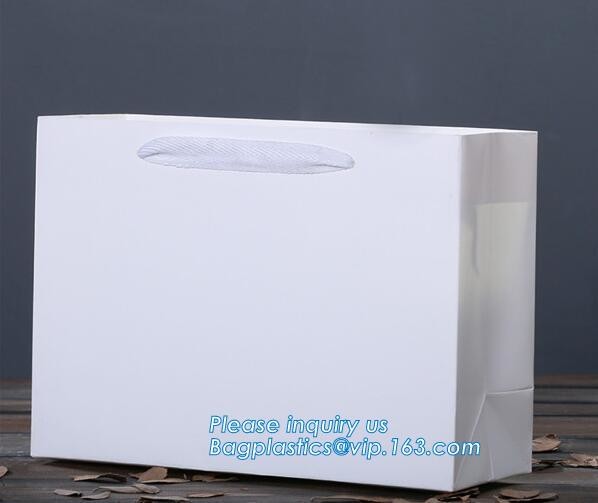 Luxury paper bags with handles Different Sizes,250gsm art paper shopping carrier bag custom printing with handle rope