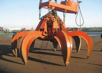 Hydraulic Clamshell Grab Bucket Orange Leakproof For Excavator Crane Pendant