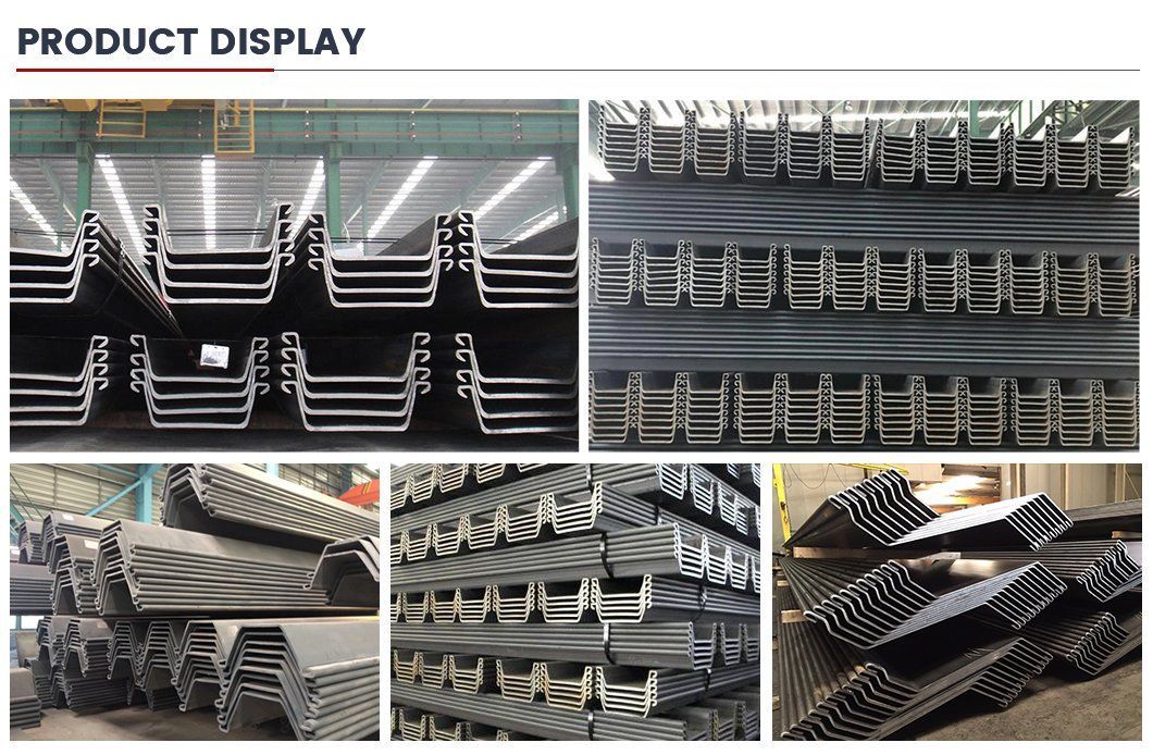 Hot Rolled 400*100*10.5 U-Shape Steel Sheet Pile S275 S355 Mild Low Carbon Steel Sheet Pile for Sale Factory Price