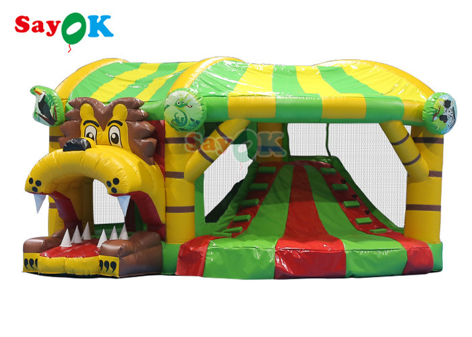 Lion Inflatable Bounce House With Dry Slide Inflatable Castle Bouncer