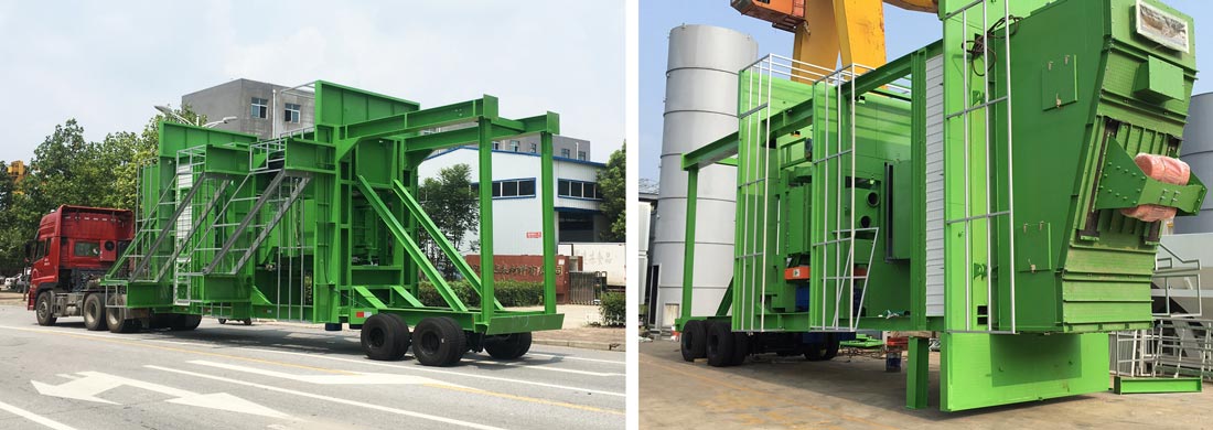 Batch Type Mobile 120TPH Drum Asphalt Mixing Plant