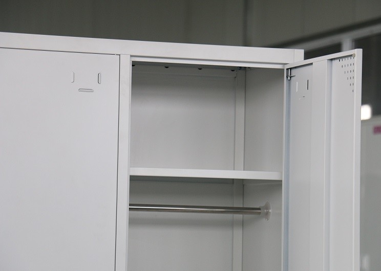Knock Down 2 Door Metal Office Lockers Customizable Ventilation