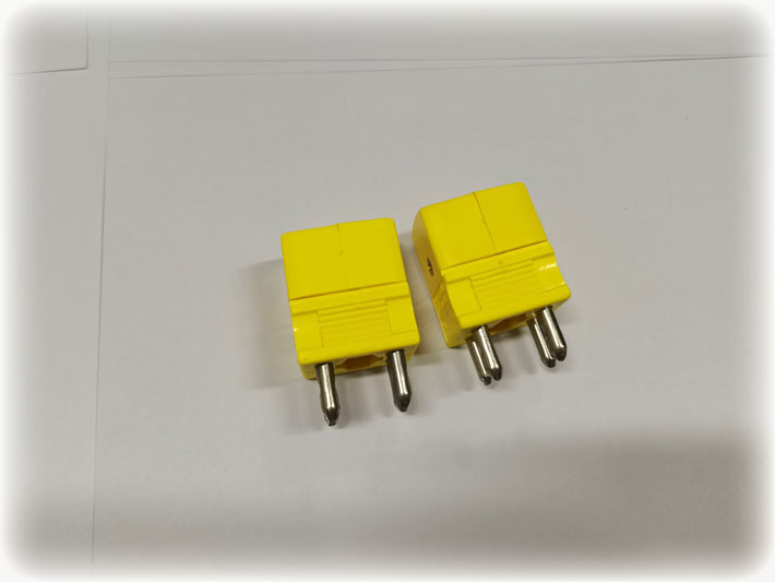 4 Hollow PIN K Type Dual Thermocouple Connector Glass Filled Nylon Plug Socket