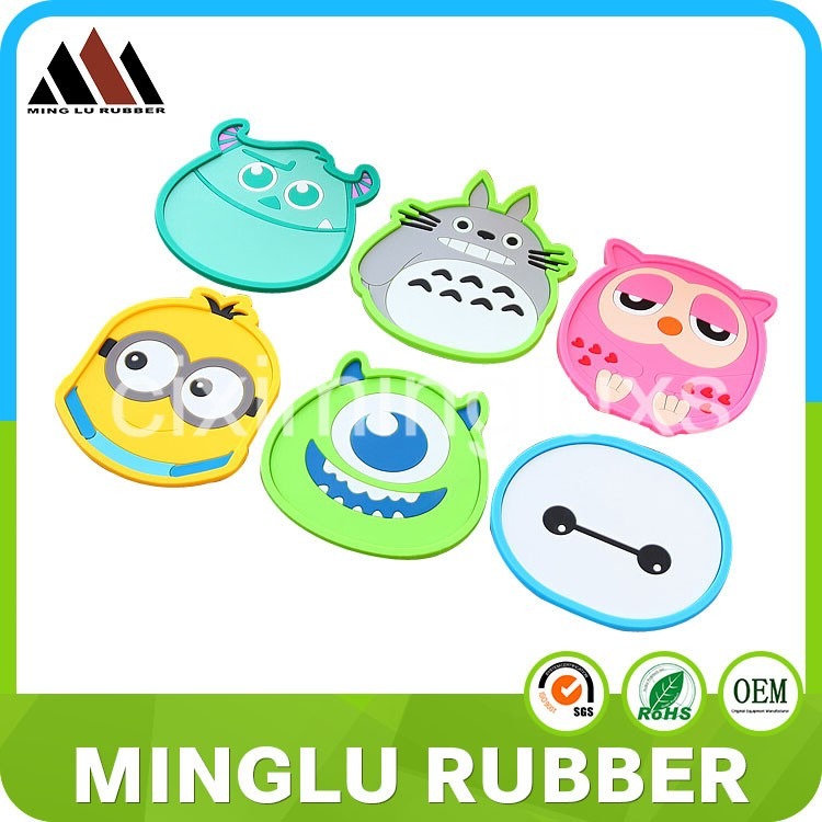 Minglu CM-004 Manufacture of Rubber Fruit design Drink Coasters  Cup Mats Coffee Mug Bar Coasters