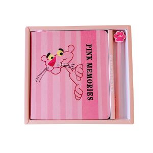  Pink Cover Personalised Diary And Pen Set Customized Silk Screen Printing Logo For Girls Manufactures