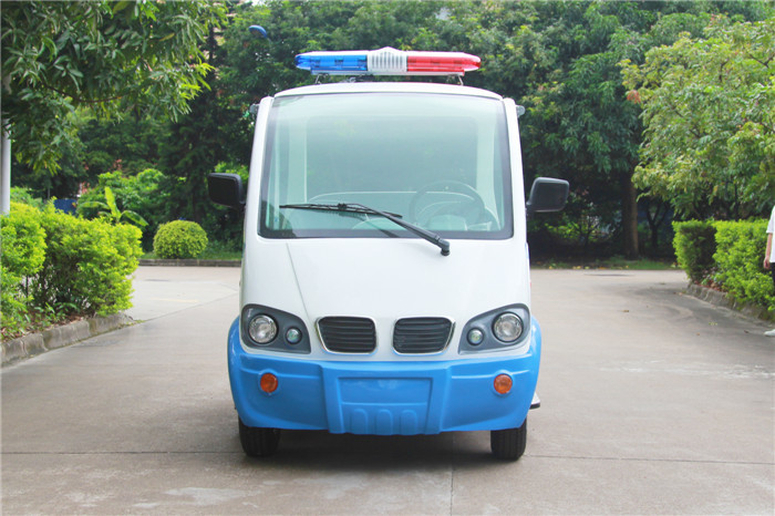 Blue / White Electric Golf Car With Toplight Fiber Glass 4 Seats For Resort