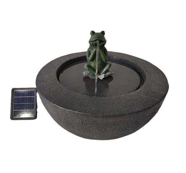 8V/1W Solar Pump Frogs Spit Solar Water Fountain for Outdoor Garden 7.4V 2200mA