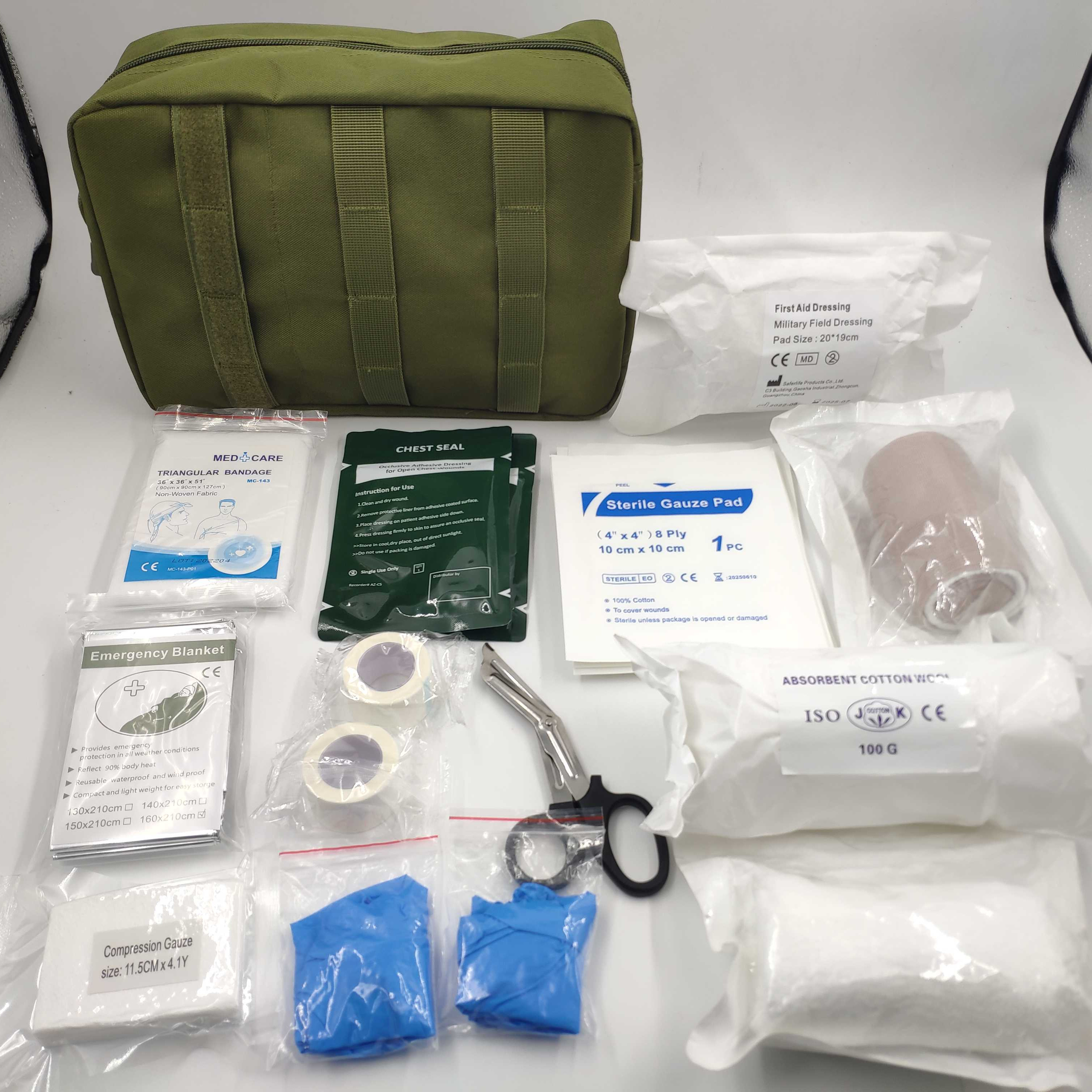 Travel Tactical First Aid Kit Case Military Ifak Army Trauma Buddy BFAK Supplies Communal Bag Survival