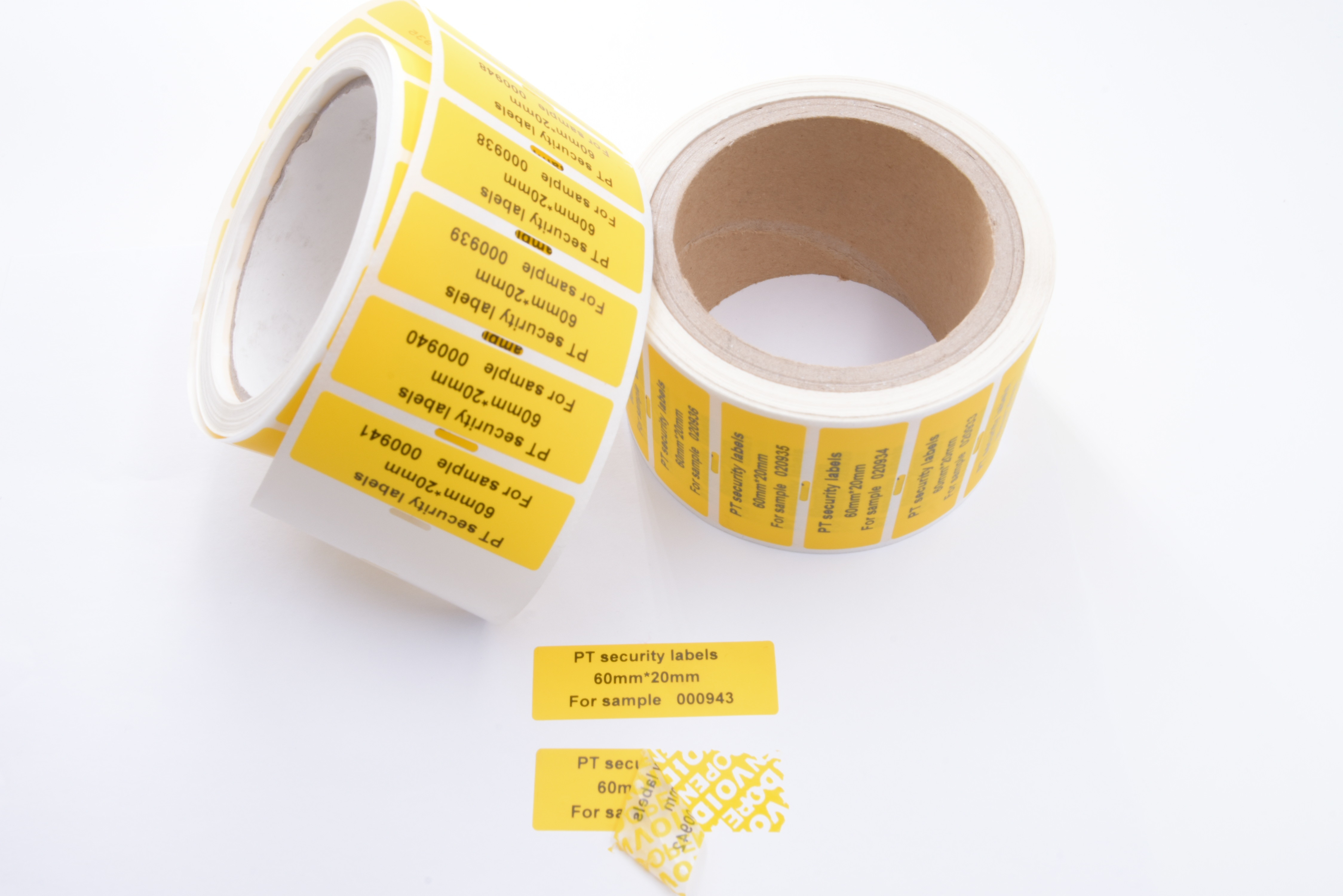 PET Film Security Seal Total Transfer Tamper Evident Label Material