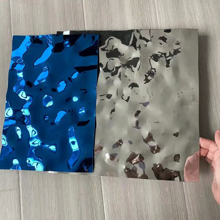 SS 304 Water Ripple Decorative Stainless Steel Sheet PVD Colour Stainless Steel Plate