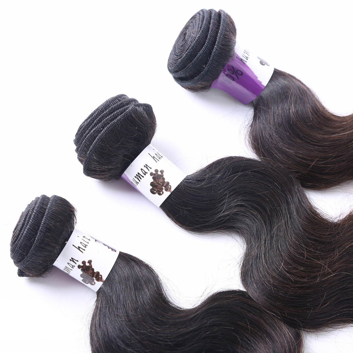 2017 Fashion 8A Grade Thick Hair Ombre 3 Color Body Wave Brazilian Remy Hair Bundles