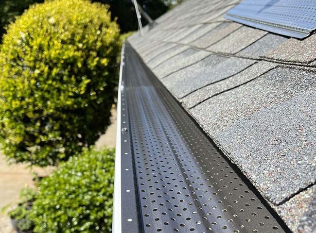 Stainless Steel or Aluminum Perforated Metal Leaf Guards Also Known As Gutter Covers