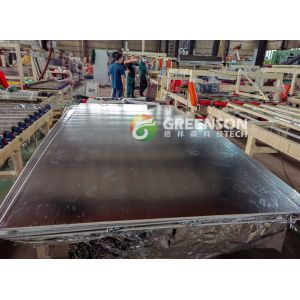 China Fully Automatic Lamination Machine for Fireproof Aluminium Foil Back Gypsum Ceiling Tiles with 1300mm Lamination Width on sale