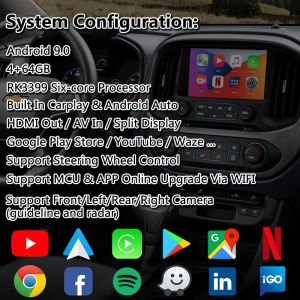 Android Auto Carplay Interface For Chevrolet Colorado / Impala / Silverado Tahoe