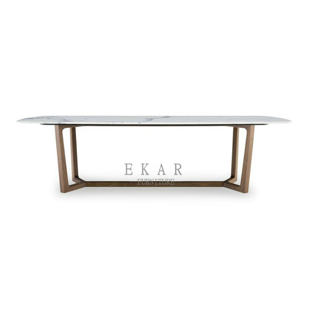 Modern Round Italian 6 Seater Metal Base1.2/1.5M Marble Top Dining Table