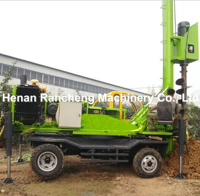 6 - 10m Piling Hole Depth Auger Rotary Drilling Rig 34KW Diesel Engine Power