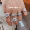 Buy cheap 3.5G 925 Sterling Silver Wedding Rings With Diamonds Zircon from wholesalers