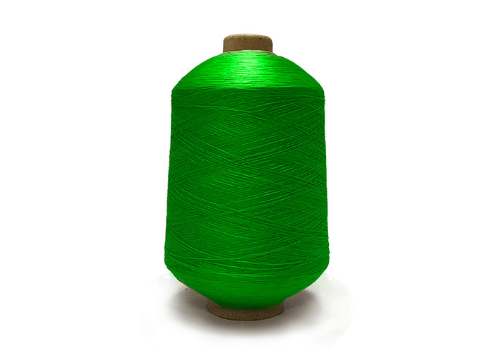 Green Draw Texturing Yarn , Polyester Dyed Core Spun Yarn Heat Resistance