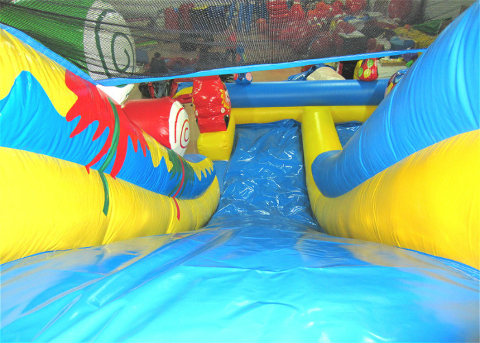 Top inflatable high gift boxes candy colourful inflatable dry standard slide on sale