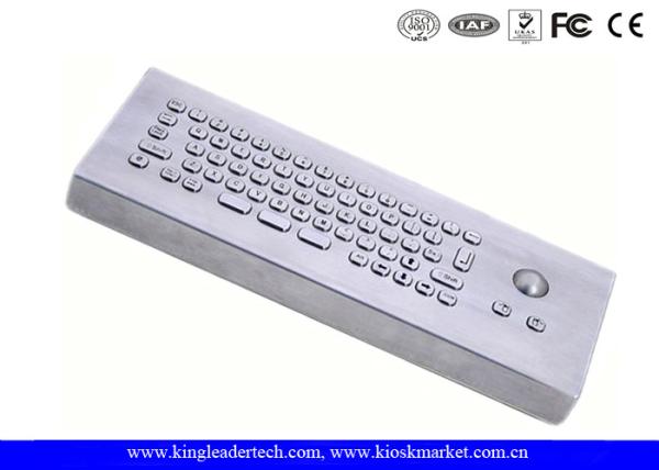 IP65 Rated Industrial Computer Desktop Mini Metal Keyboard With Trackball