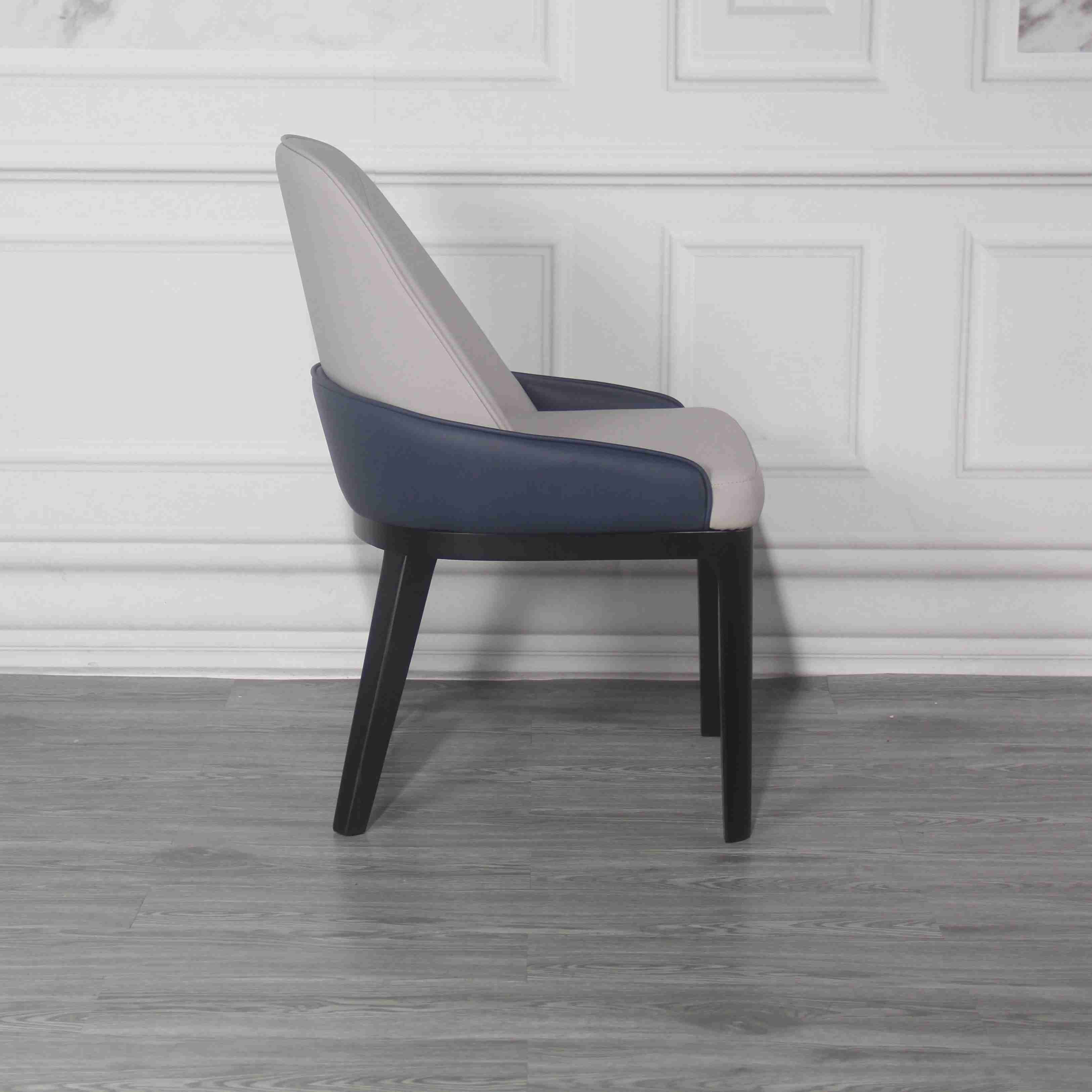 Gray Blue Multi Colored Padded Dining Room Chairs With Sturdy Legs