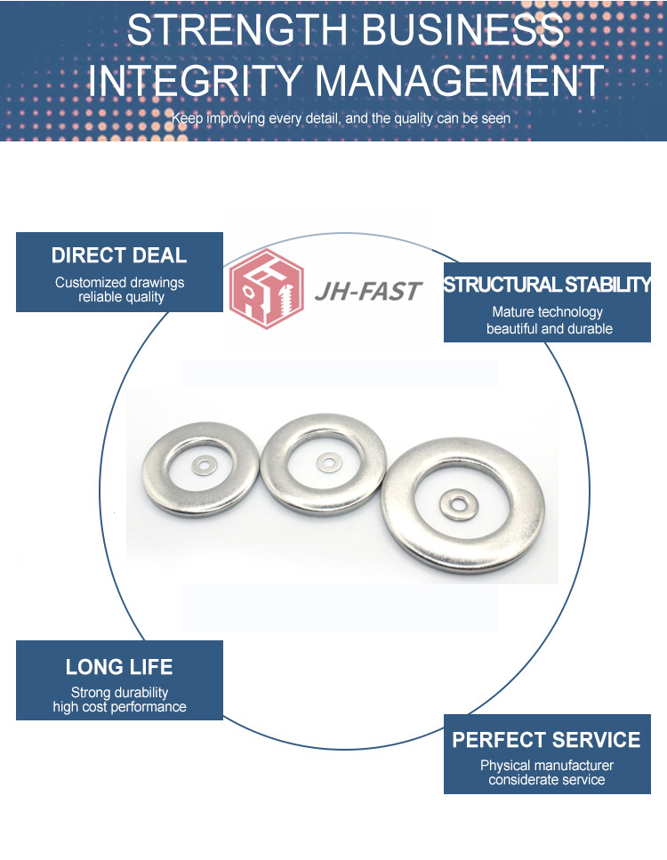DIN 125 M12-M30 Stainless Steel 304 Flat Washers with ISO9001 2015 Certificate and Control
