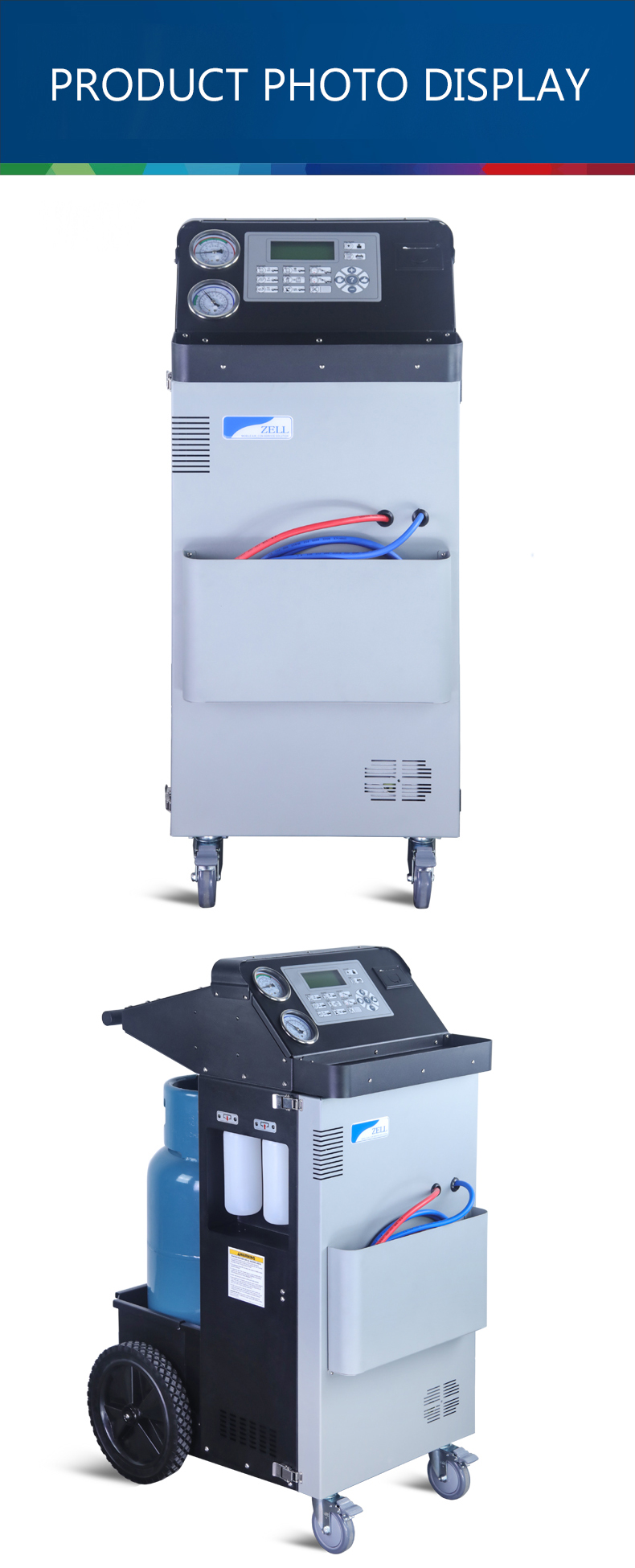 Refrigerant Car Aircon Flushing Machine AC 134a Freon Recovery Machine