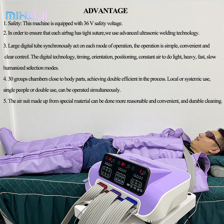 Infrared Sports Recovery Lymphatic Drainage Massage Device With Pressotherapy Suit
