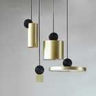 Postmodern gold pendant lamps creative Nordic living room restaurant designer light model room pendant lamp(WH-AP-111