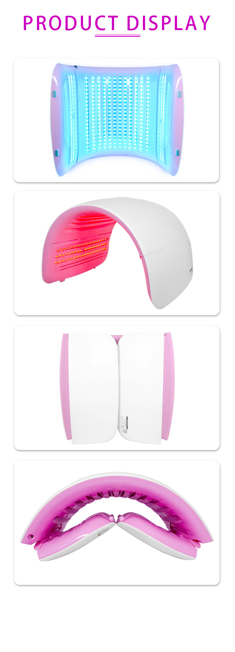 LED Light Therapy Lamp Pdt Machine 4 Colors Pdt Led Light Therapy For Wrinkles Reduction Skin Tightening