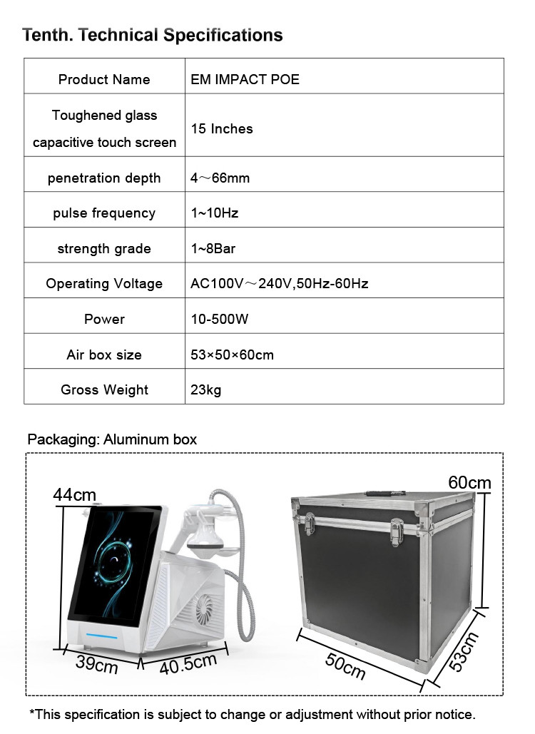 Focused Shock Wave Therapy EMFOCUS Regeneration Therapy Machine for Pain Relief