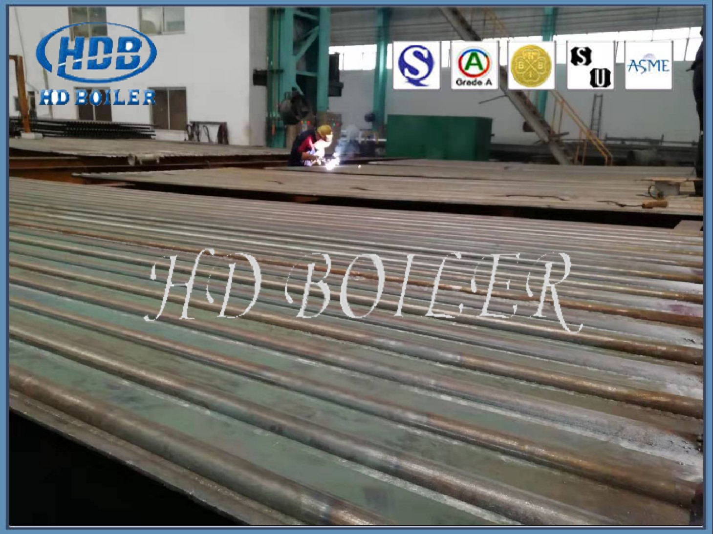 Carbon Steel Water Wall Panel GradeA , Boiler Wter Wall Tubes