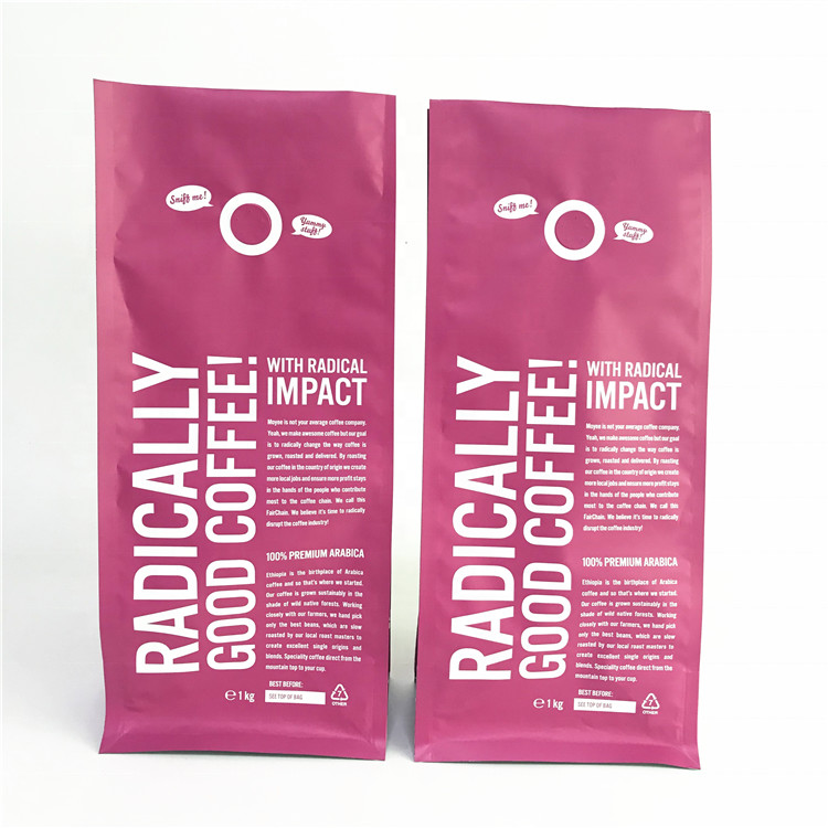 Aluminum Foil VMPET BPA free Side Gusset Bags 400ml With Valve
