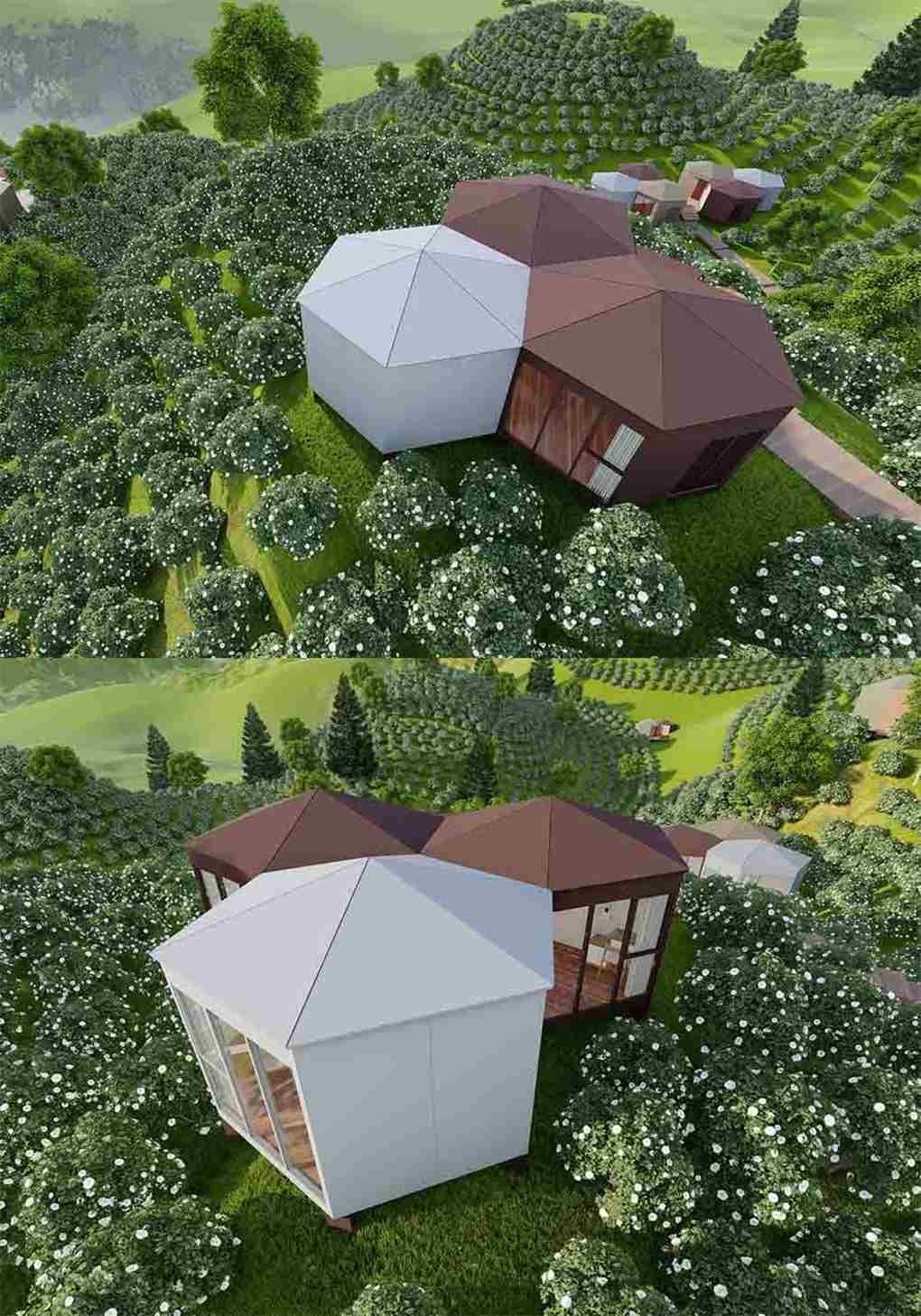 Blond Prefab Cottage Homes , Unique Modular Homes With With Bathroom / Bedroom