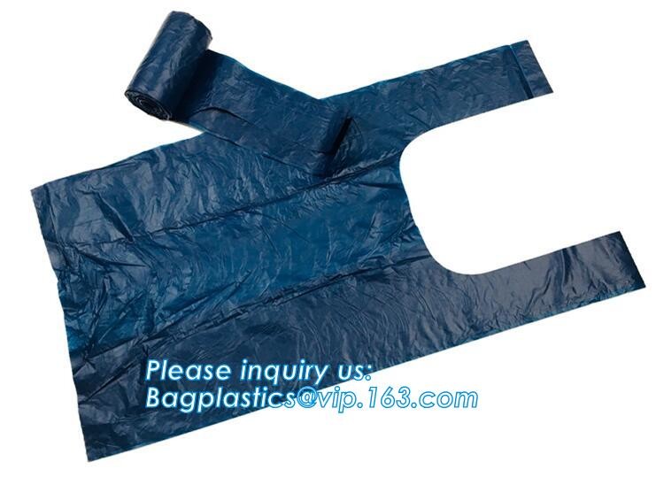 plastic t-shirt shape bag/ diaper sack bag with powder scent, biodegradable custom baby disposable diaper nappy bag, pac