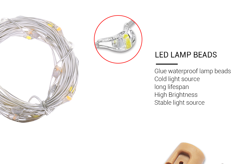 Cork Lights for Wine Bottle Wine Bottle Lights 10LEDS 20LEDS 30LEDS Wine Cork String Lights for Glass Mason Jar Fairy