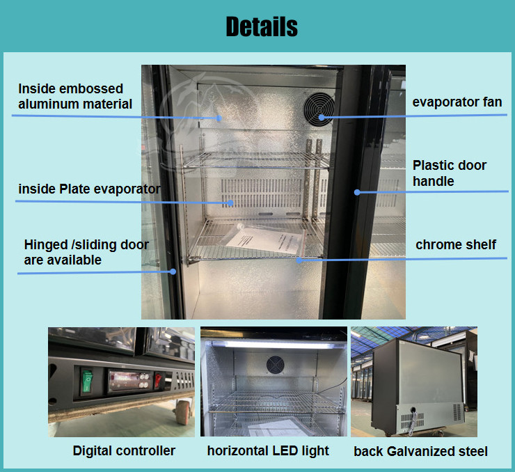 Stainless Steel Back Bar Beer Display Cooler For Bar & Hotel