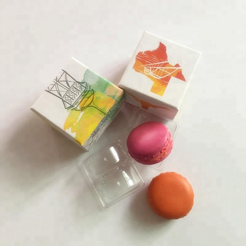 Custom Macaron Clear Acrylic Macaron Transparent Packaging Display Clear Transparent Recyclable Plastic Macaron Chocolate Tray