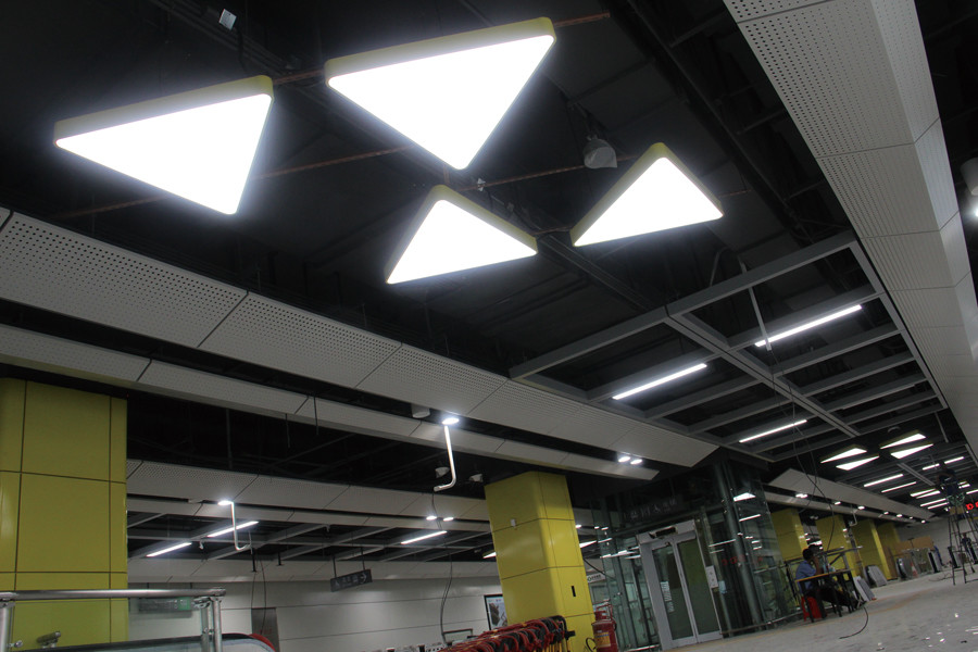 6500lm Triangle Panel Lights Suspension Led Panel Ceiling Lights