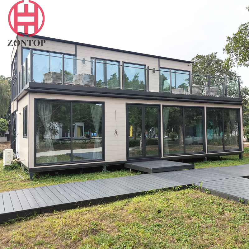 Zontop China Supplier Living Container House Mobile Prefab House Apartment Shop Pack Container Home