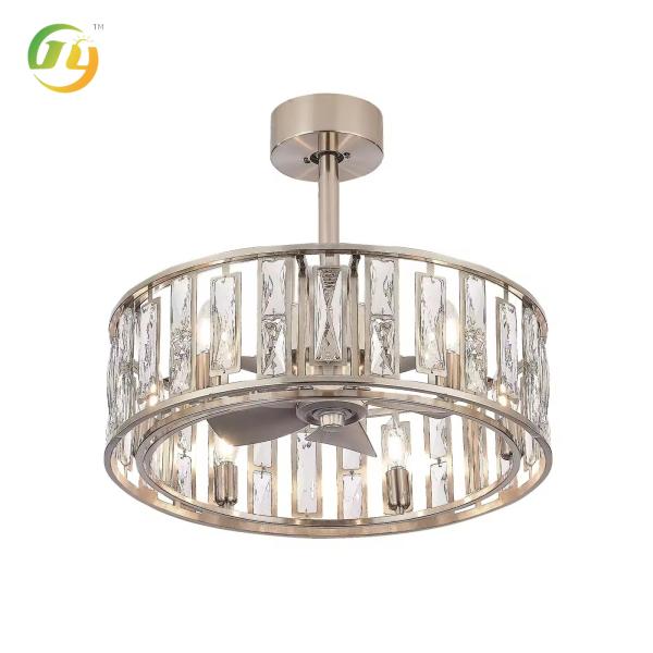 SENKAI Modern Luxury Crystal Chandelier Round Led Ceiling Light For Bedroom Lamp