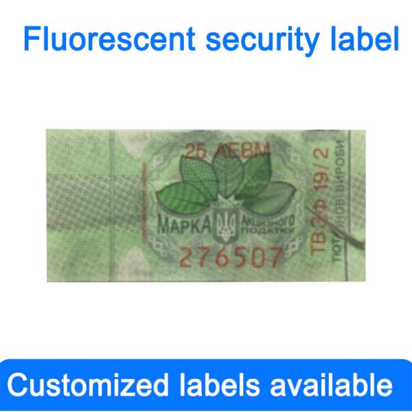 Micro Text Surface Finishing Tax Stamp Label For Secure Cigarette Packaging