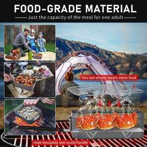 Mess Tin Camping Bento Box ornaments Camping Cookware Kit Lunch Container